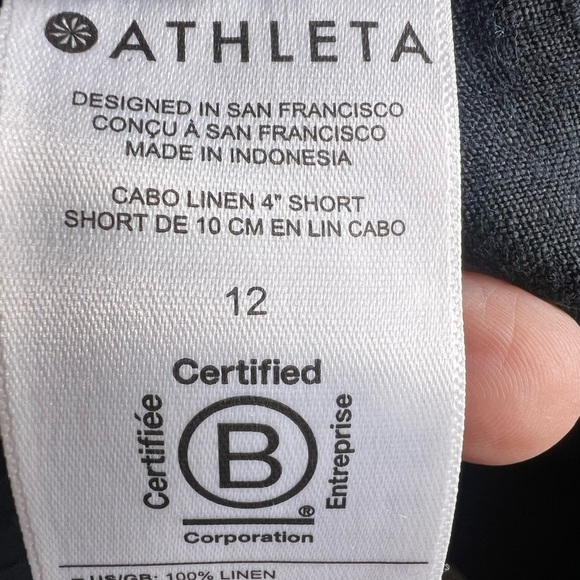Athleta Cabo Linen 4'" Short in size 12. - Picture 8 of 9